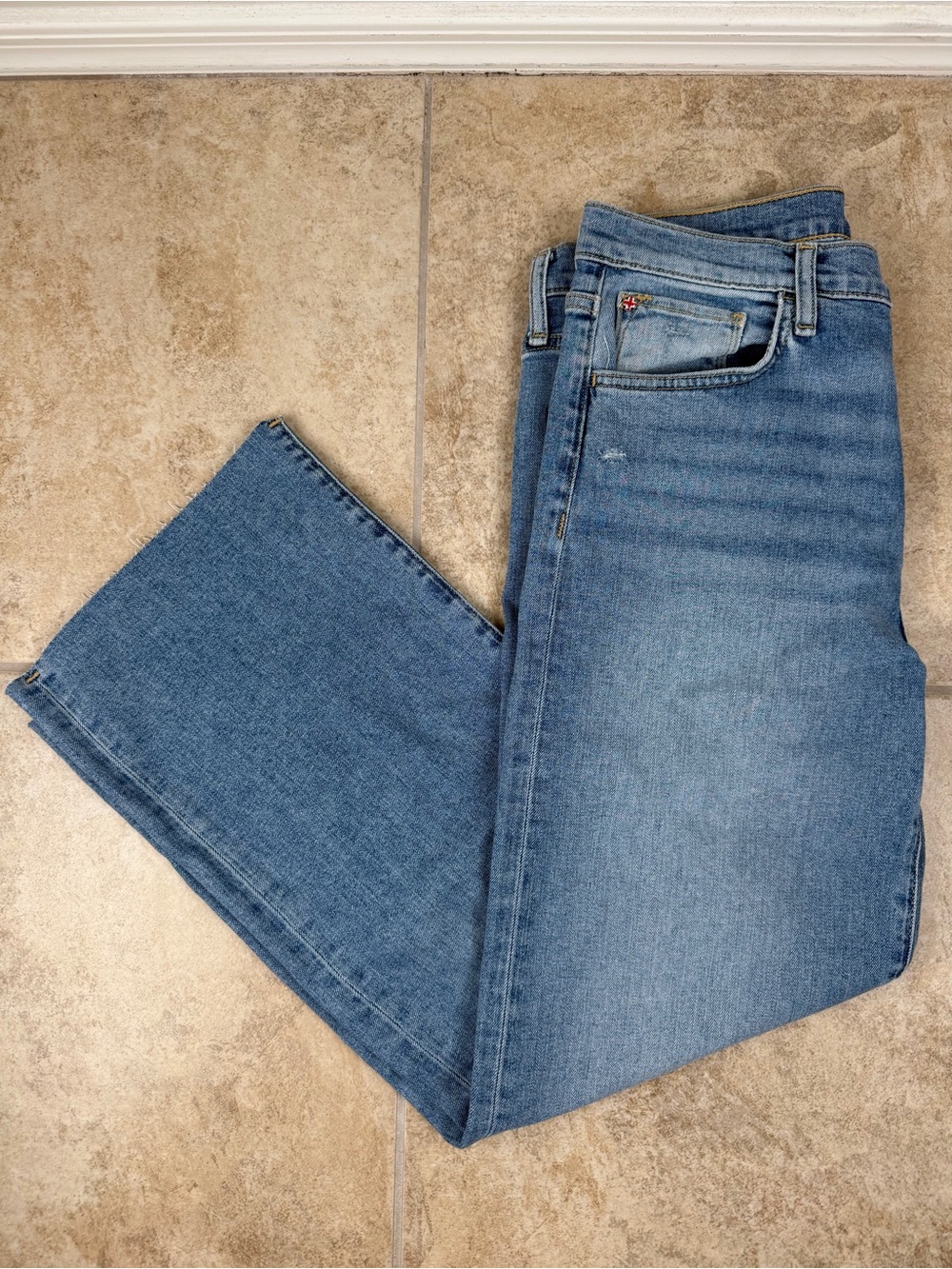 Hudson Jeans Rosalie High Rise Wide Leg Crop Jeans